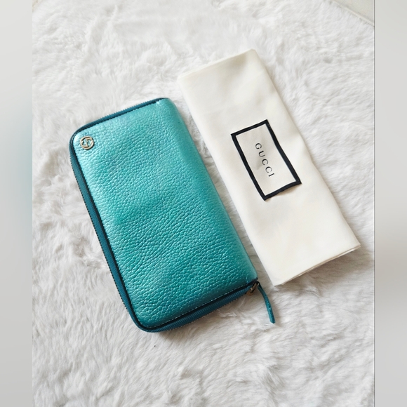 Gucci Teal Leather Wallet - Picture 16 of 16
